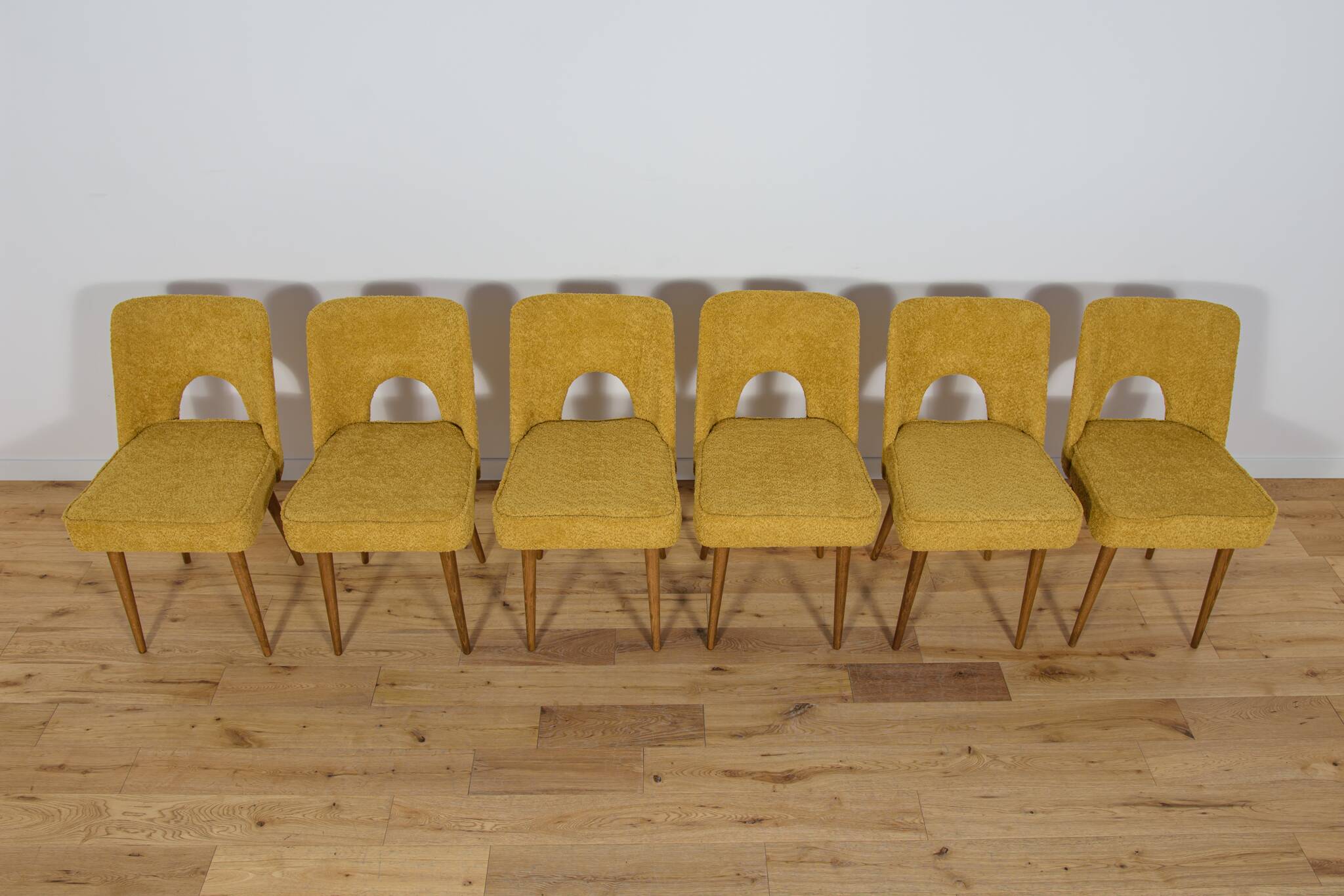 Polish Shell Chairs from Bydgoszcz Furniture Factory, 1960s, Set of 6