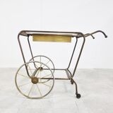 Mid century bar cart in the style of Josef Frank, 1950s