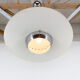 1970's ufo chrome & lacquered metal space age pendant, Italy