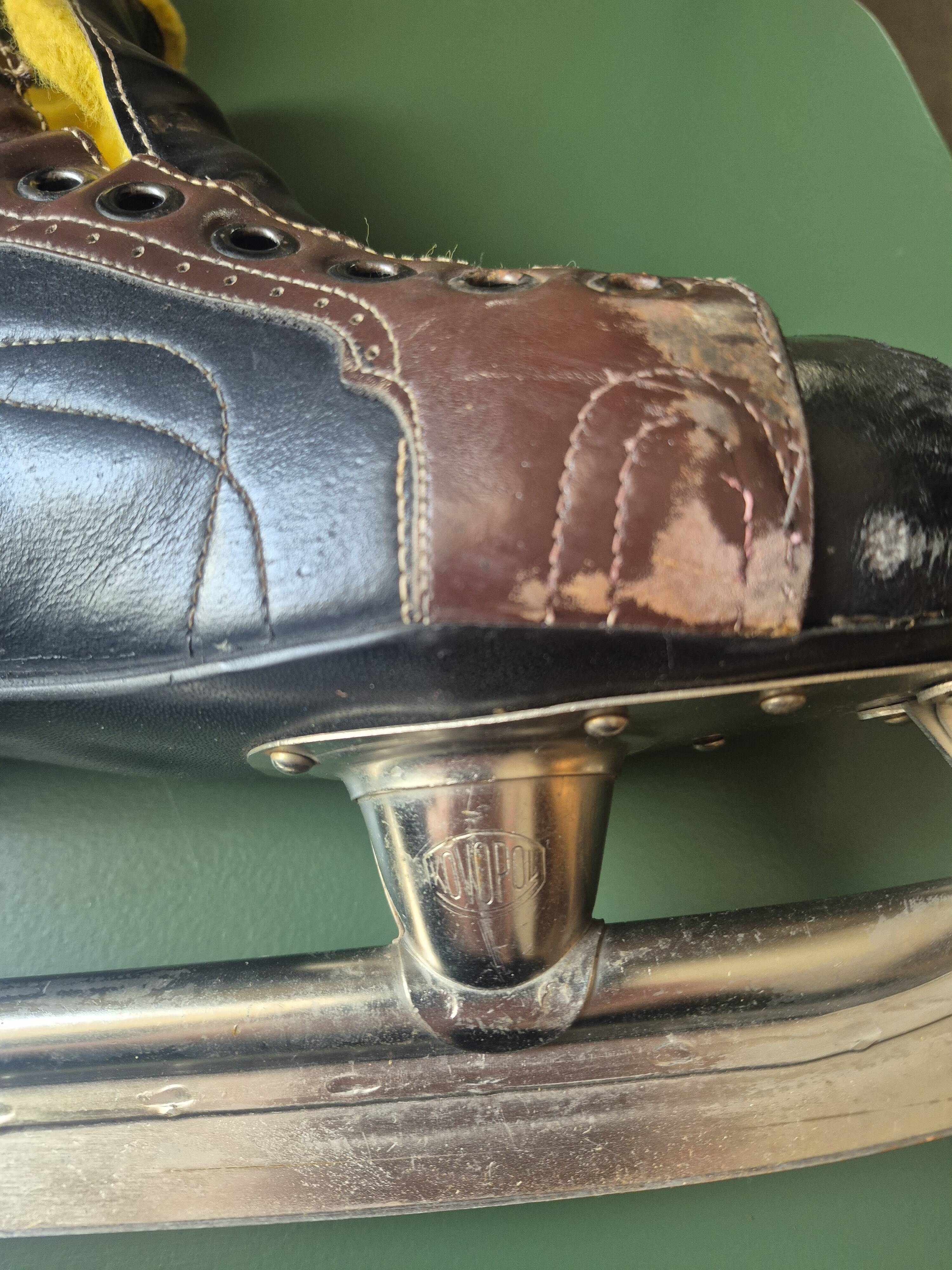 Vintage leather ice skates Kovopol