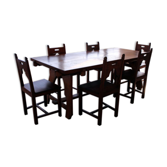 Ensemble table et 6 chaises