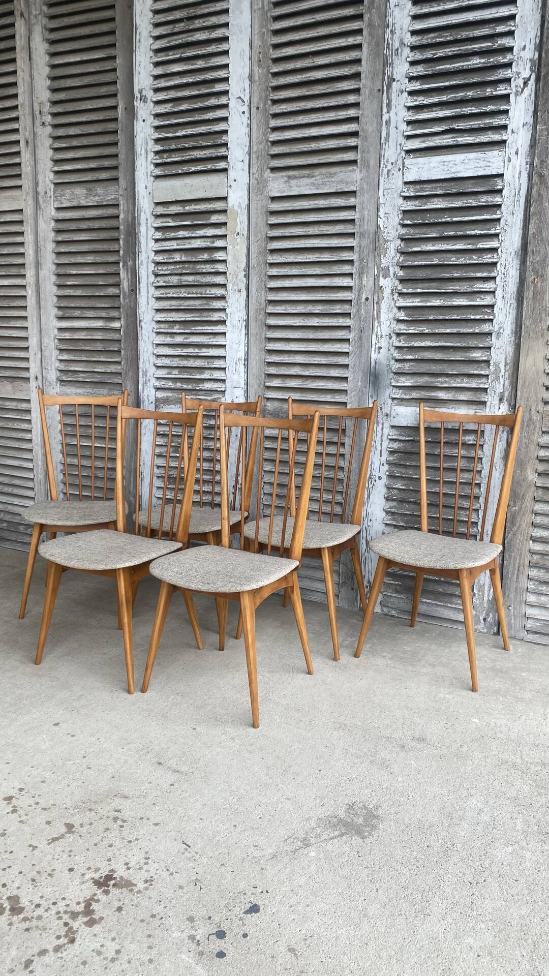 Série de 6 chaises scandinave 1960