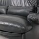 Canapé en cuir avec pouf par Vico Magistretti pour Cassina, années 1980, lot de 2