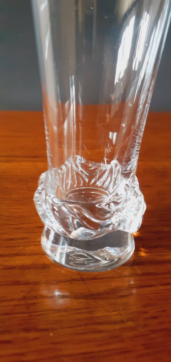 4 Champagne flutes from the 1950s in Daum crystal, Sorcy model