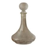 Superb vintage chiseled glass carafe