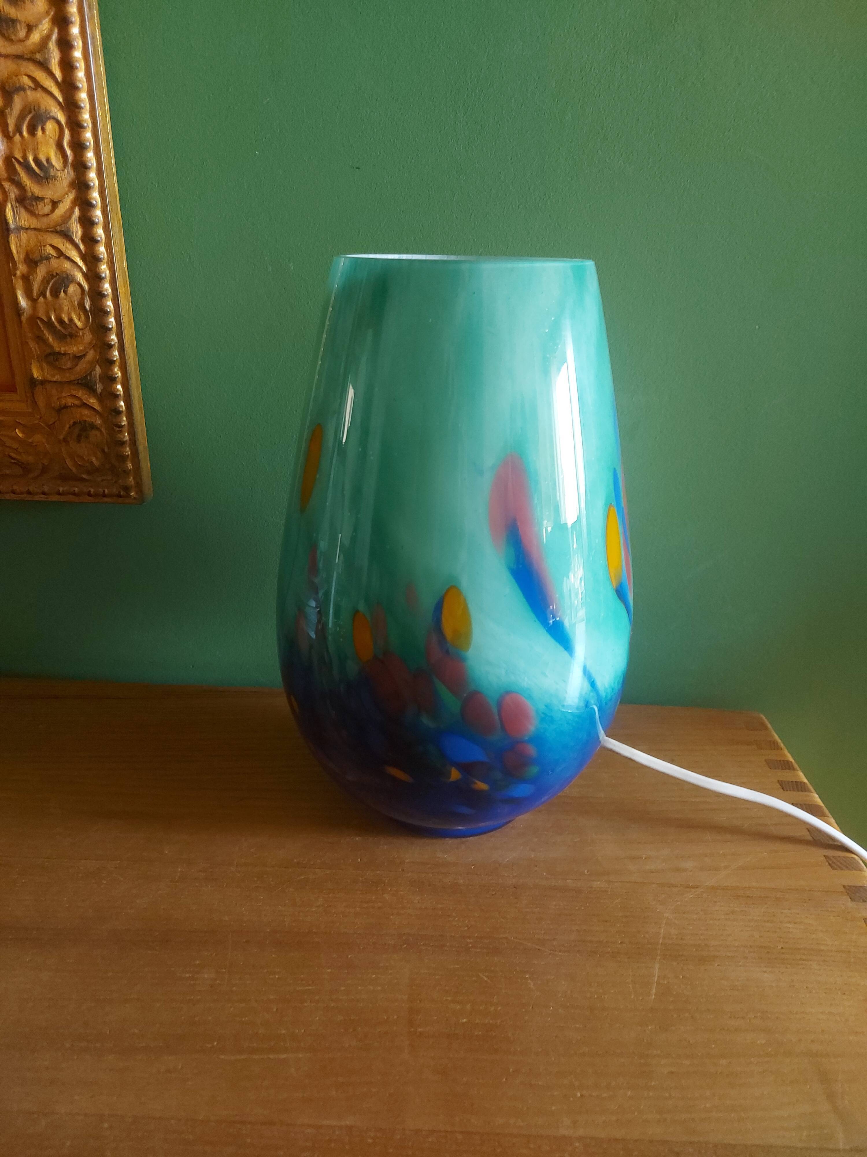 Blown glass lamp soisy, essonne