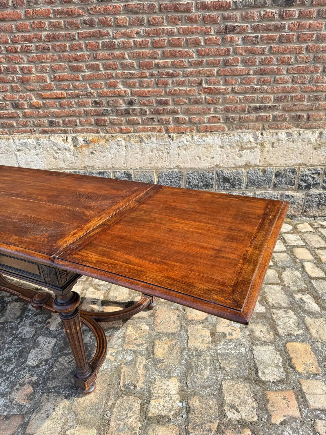Italian Dining Table In Natural Wood Louis XVI Style XIX Eme Century