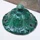 Hanging planter in green earthenware