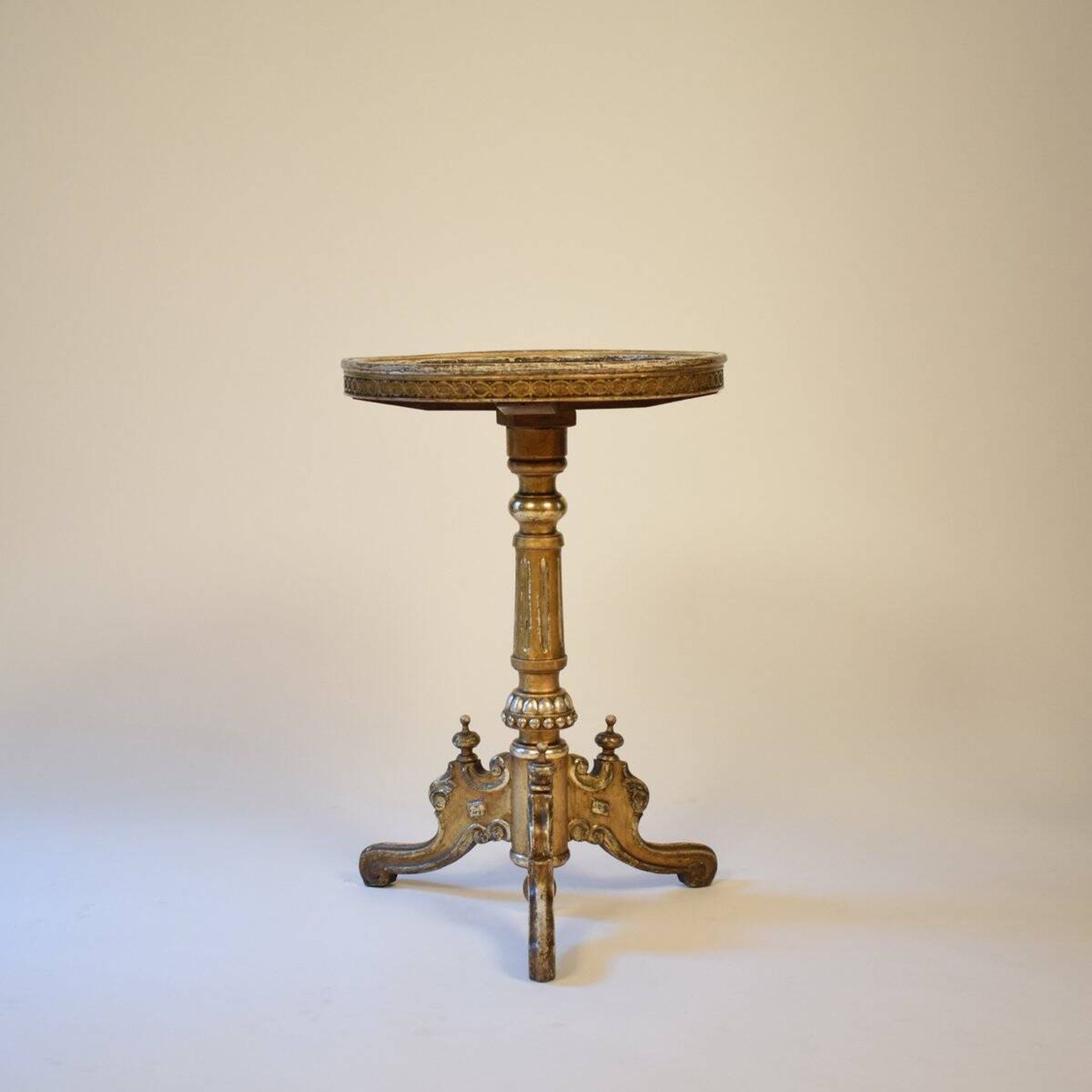 Victorian Marquetry Round Side Table, 1870s