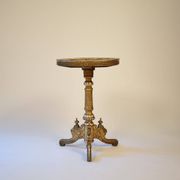 Victorian Marquetry Round Side Table, 1870s