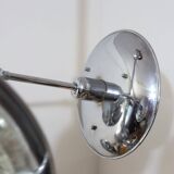 Esperia chandelier 1970s, chrome and Murano glass, 6 arms adjustable