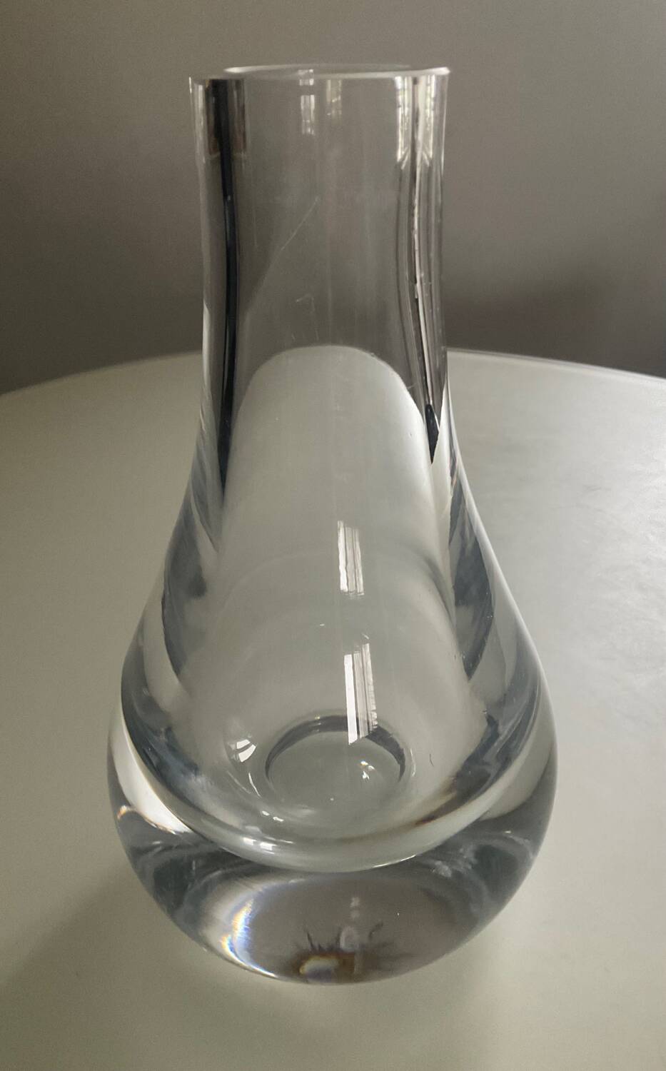 Vintage Crystal Bulb Vase