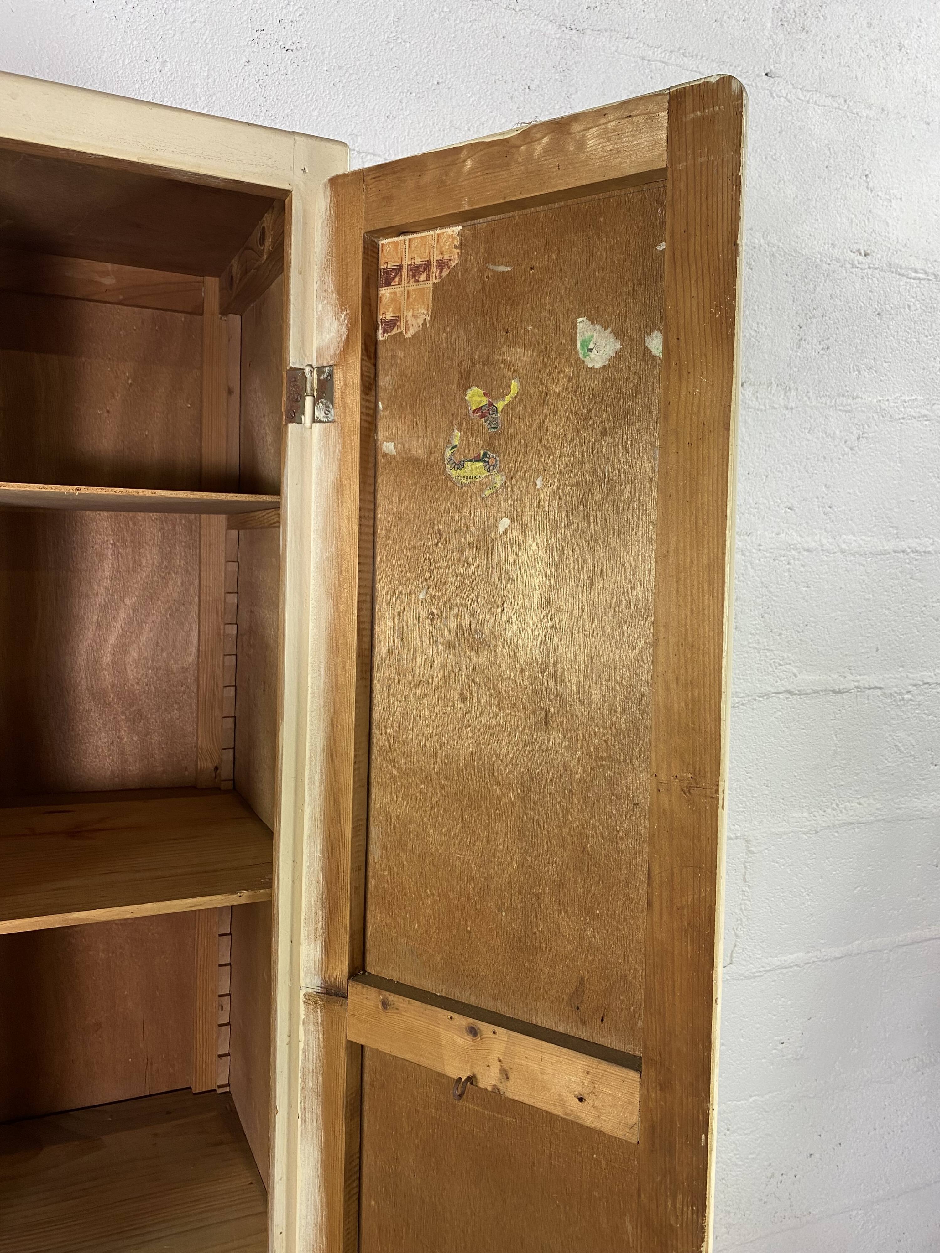 Pair of vintage white cabinets