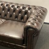 Brown leather Chesterfield vintage Sofa