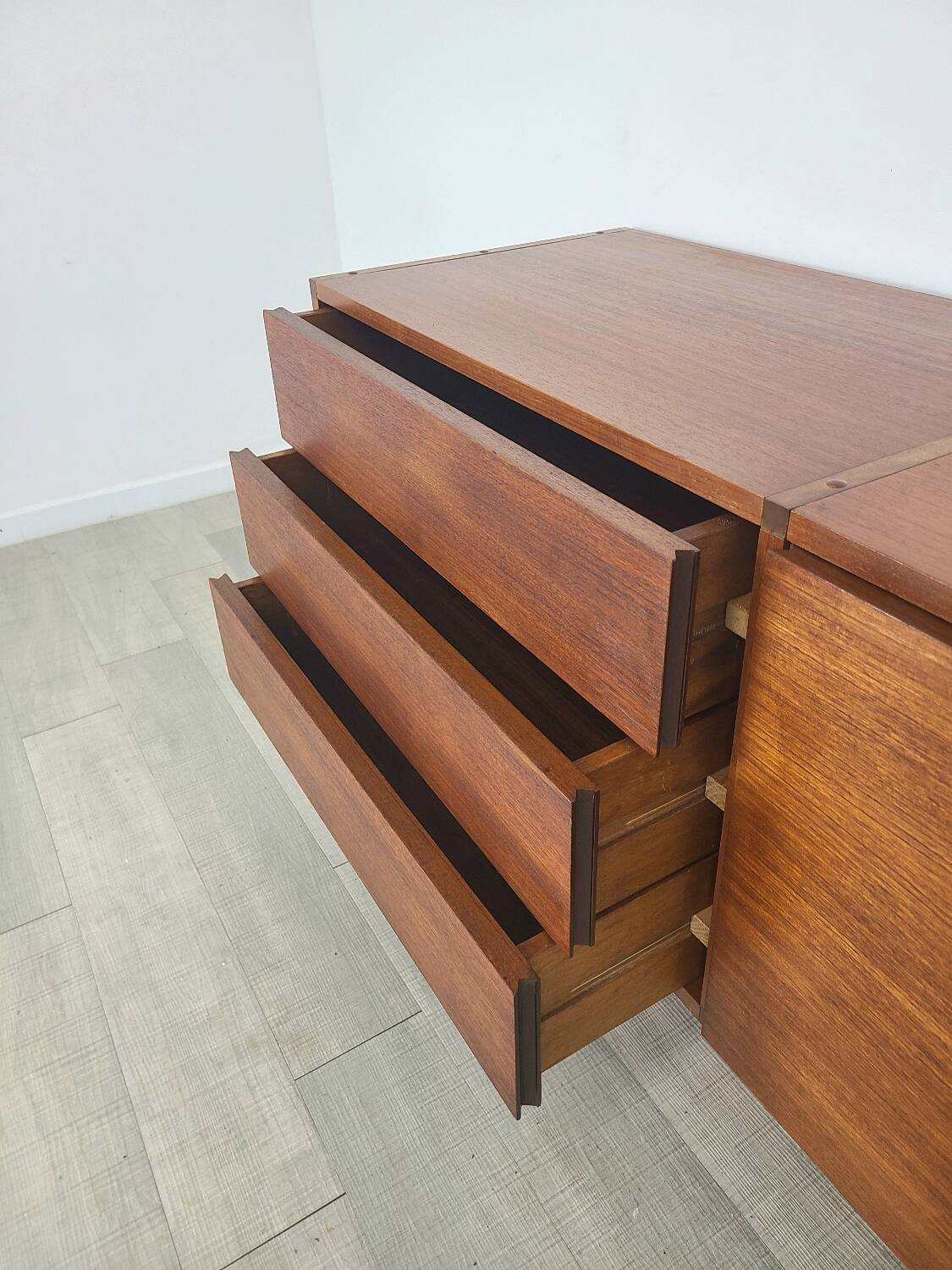 Vintage ARP sideboard in teak 1960s design Guariche Minvielle