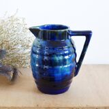 Art deco enameled earthenware pitcher