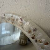 Vintage shell mirror handmade from the 70s.