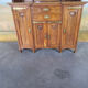 Glass-fronted oak sideboard from the Art Nouveau period.