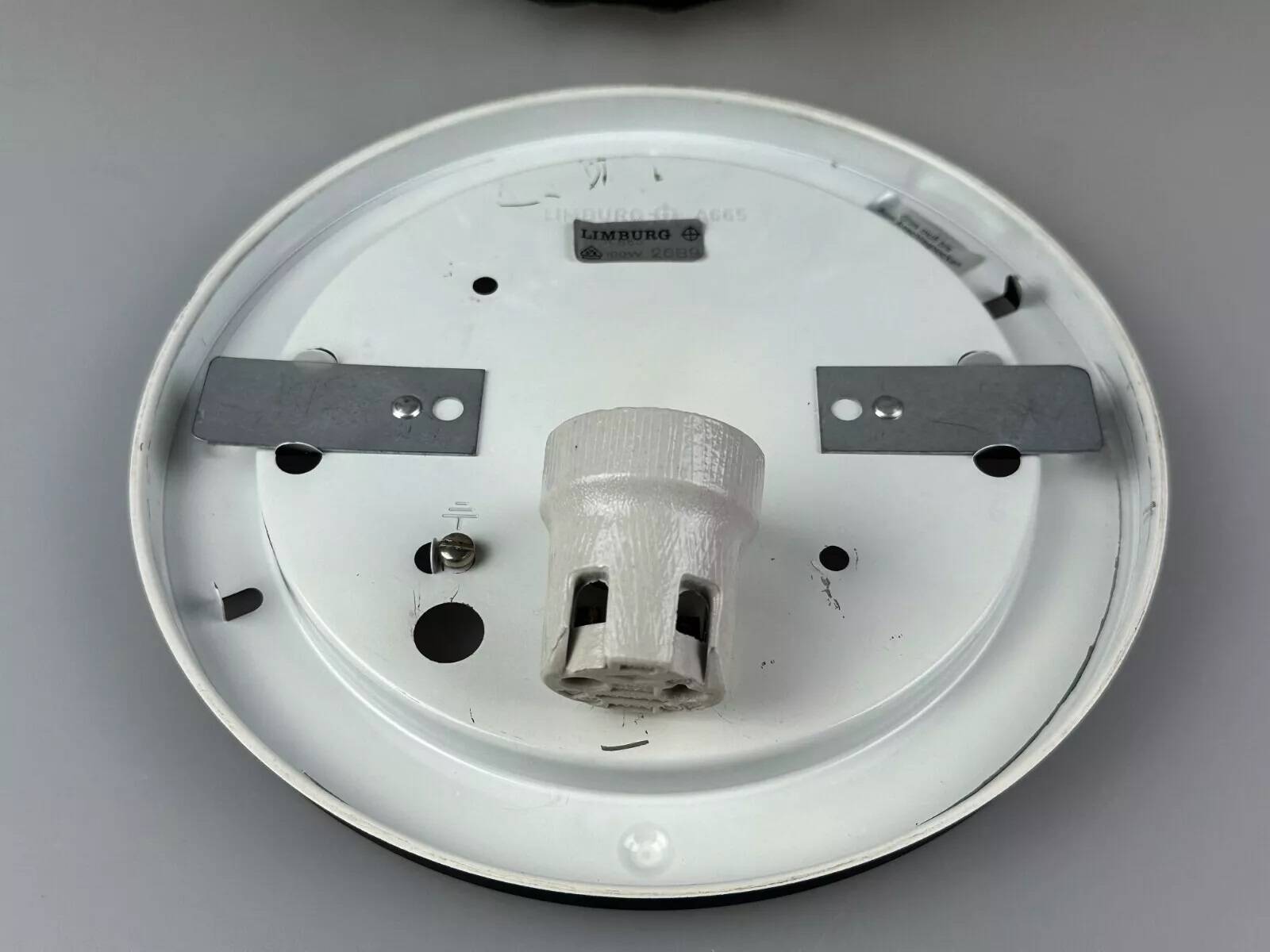 Ceiling light from the 60s and 70s Glashütte Limburg Germany glass & metal
