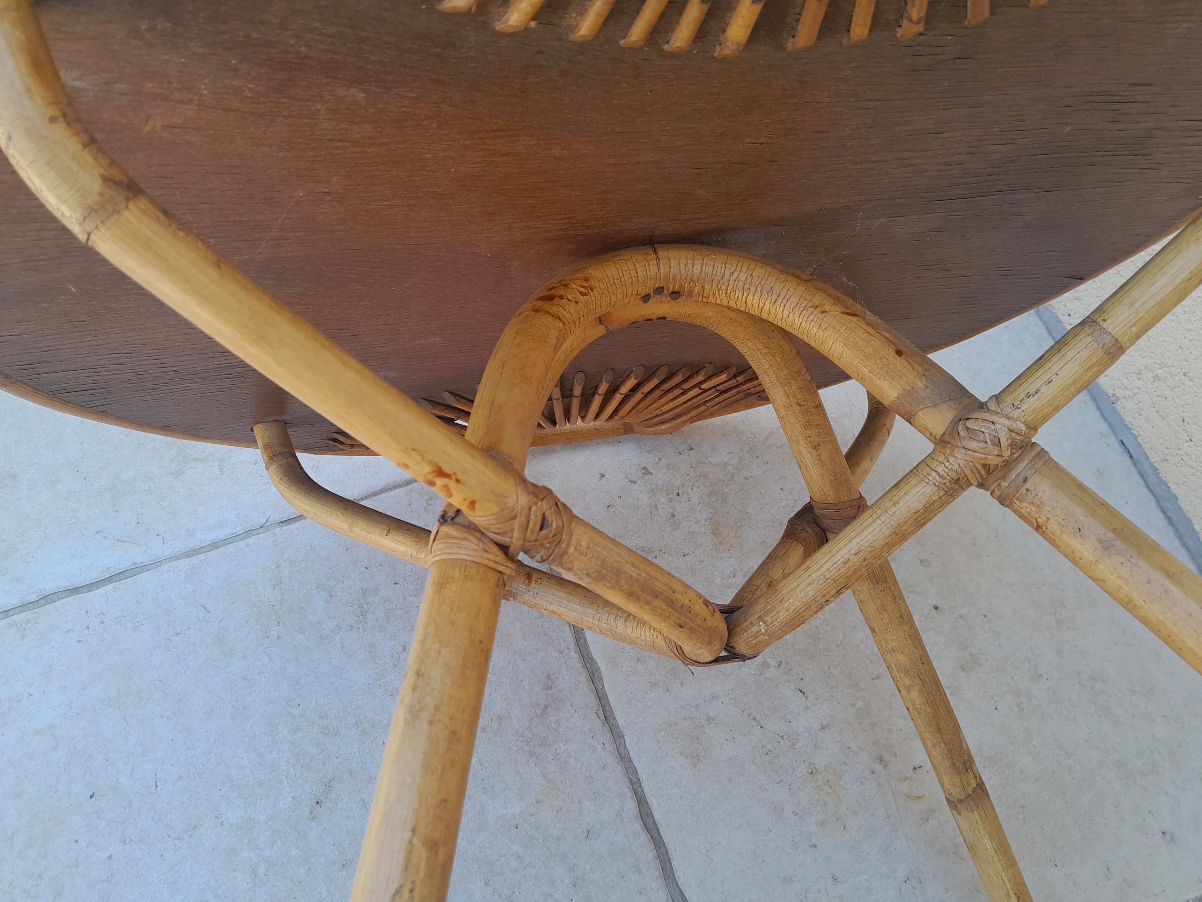 Vintage rattan coffee table