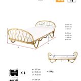 Rattan basket bed