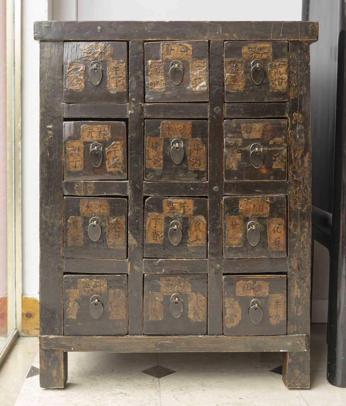 Antique Chinese apothecary cabinet