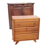 Commode vintage des années 50 pieds compas 3 tiroirs