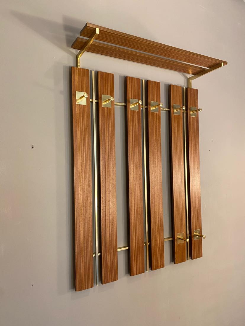 Wall hanger for clothes vintage teak 60