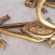 Pair of bronze wall sconces