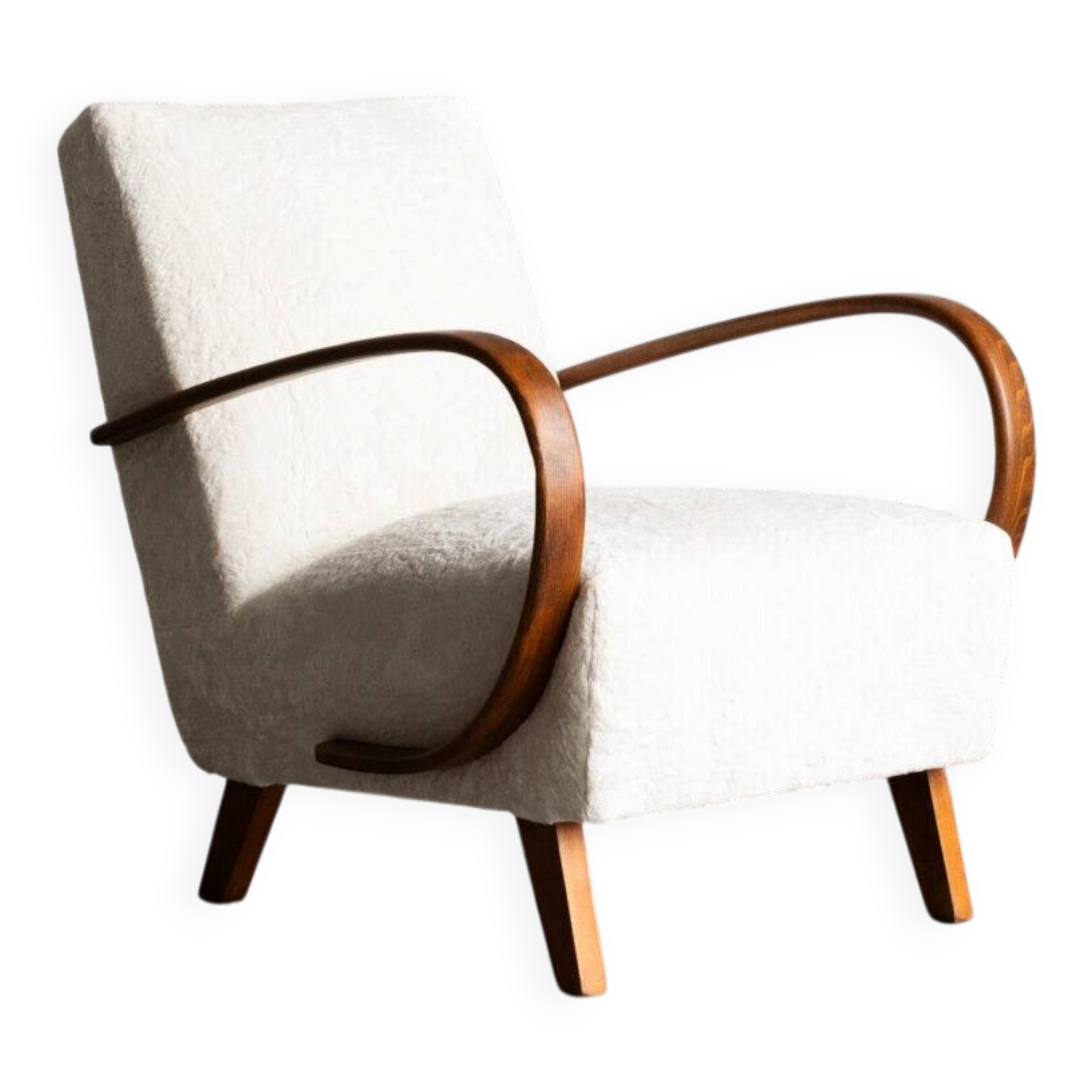 Fauteuil lounge par Jindrich Halabala, années 1940