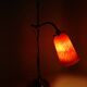 Orange glass paste tulip lamp, art nouveau swan neck, art deco
