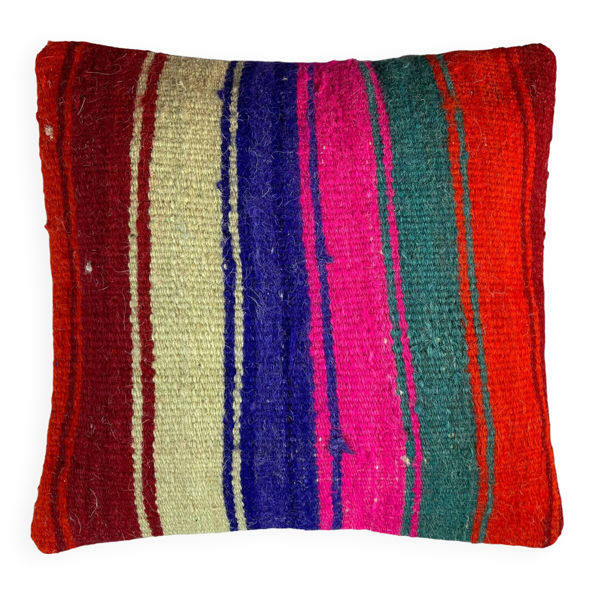 Vintage turkish kilim cushion cover , 40 x 40 cm