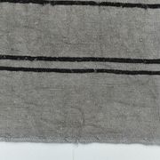 6x12 Gray & Black Modern Hemp Rug, 184x379Cm