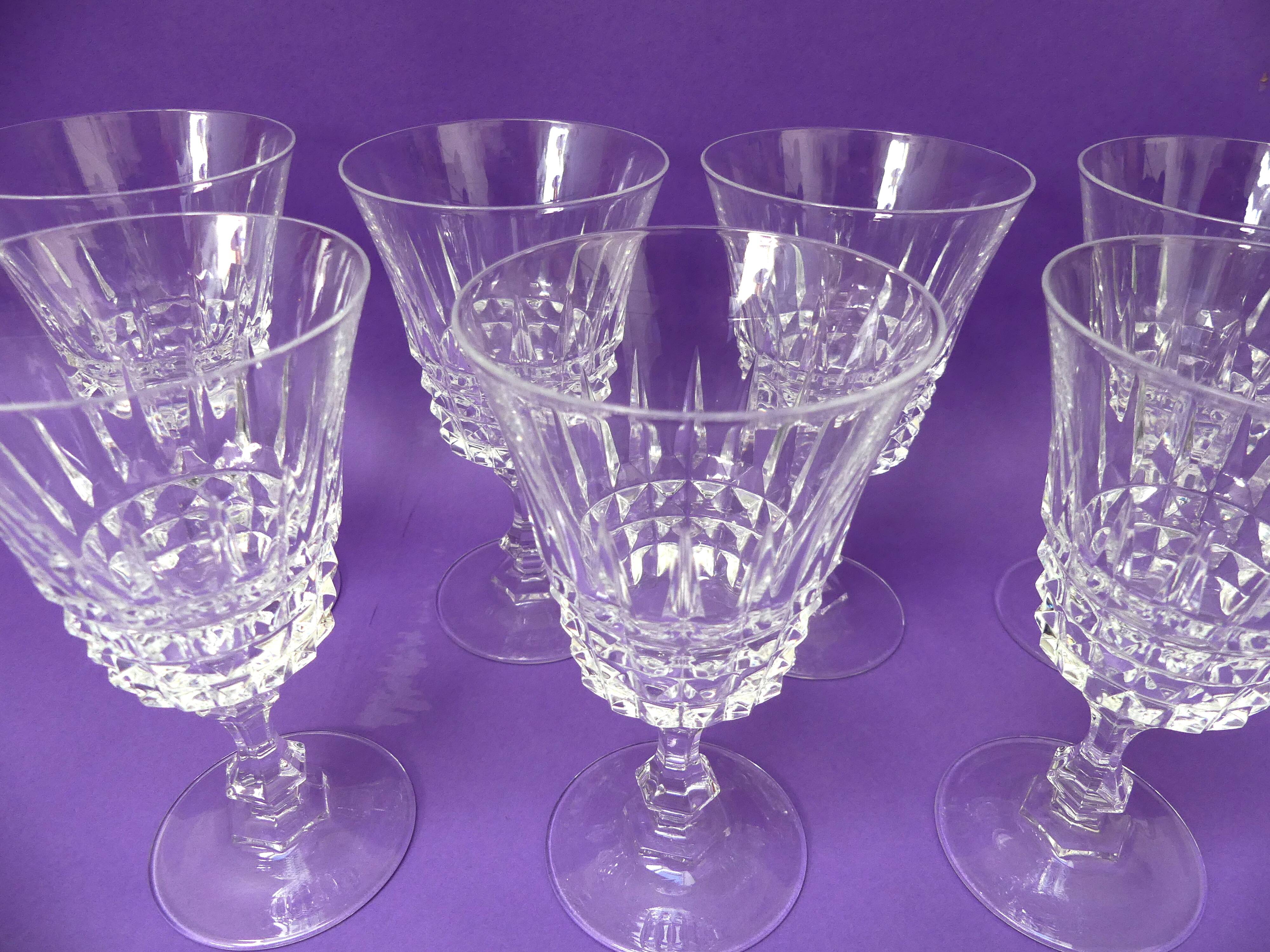 Cristal d'Arques red wine glasses