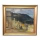 David Wallin (1879-1957), Romantic Painting , 1917, Oil on Canvas, Framed