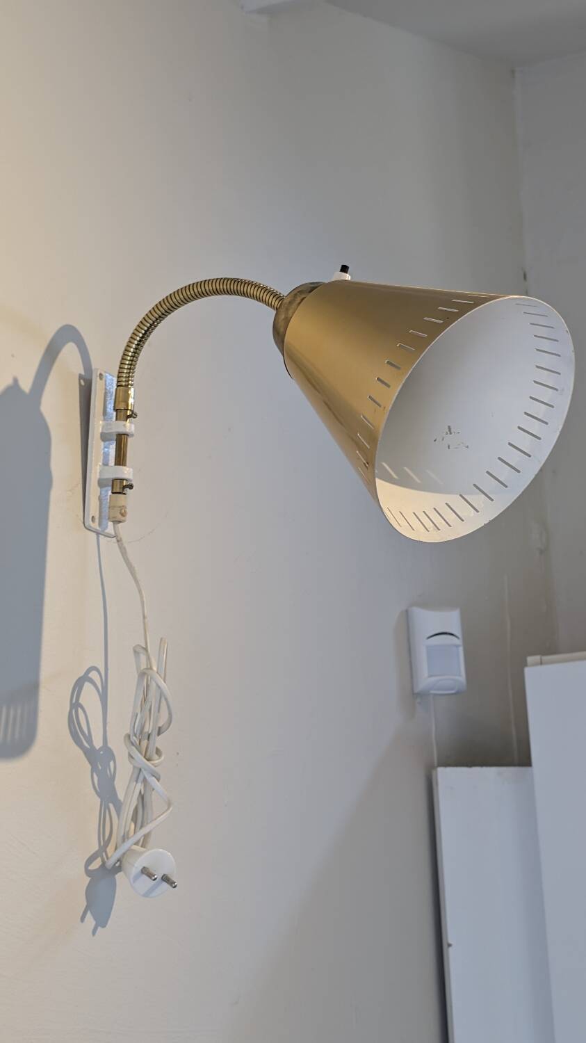 AJH Swedish brass adjustable wall lights