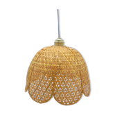 Suspension vintage en osier