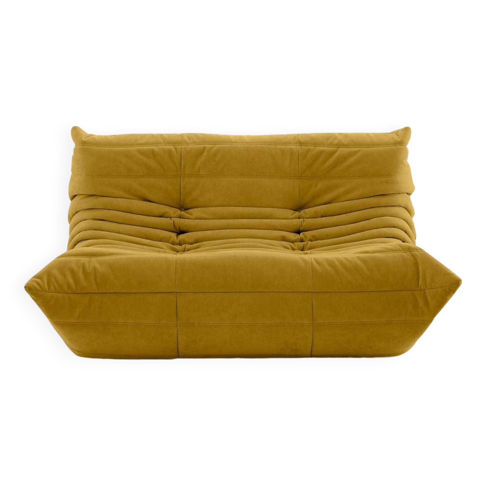 Togo Alcantara Curry Sofa Michel Ducaroy for Ligne Roset