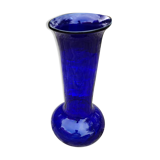 Blue glass vase