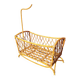 Bamboo and rattan baby cot with canopy.
