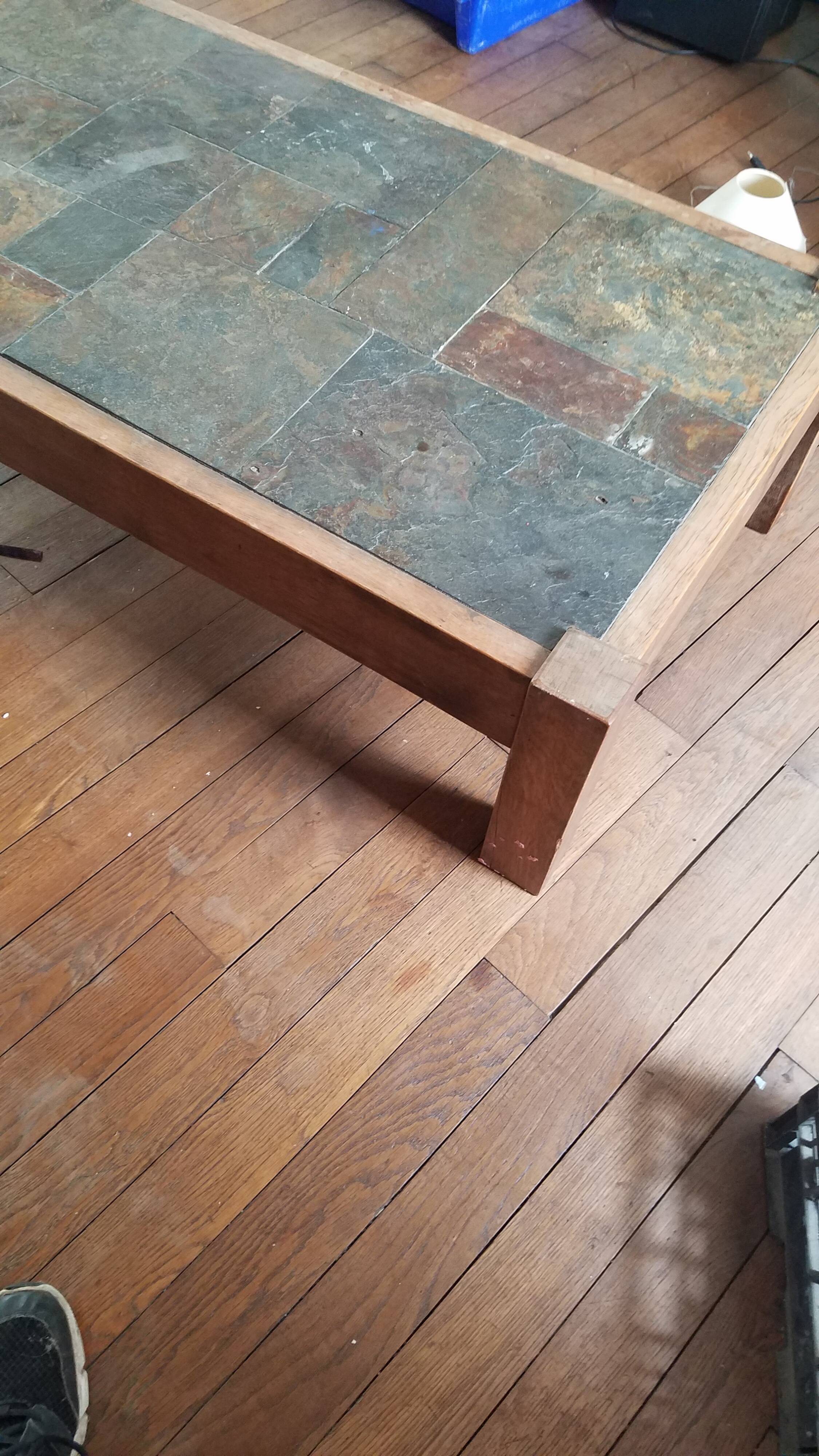 Slate coffee table