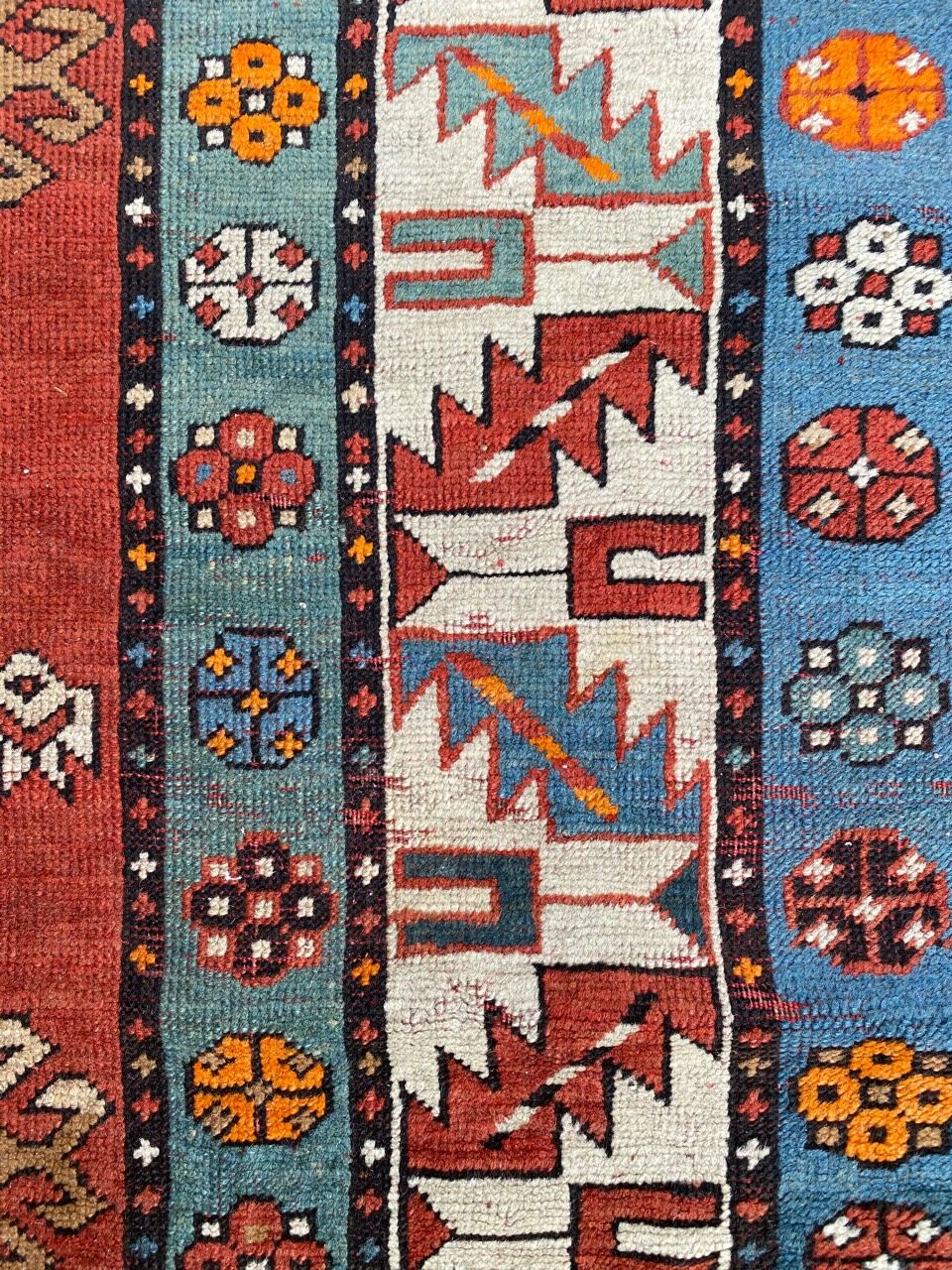 Kazak ancient Caucasian carpet 140x300 cm