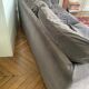 Anthracite grey velvet sofa
