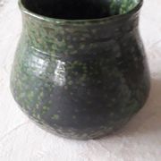 Vintage glazed terracotta vase