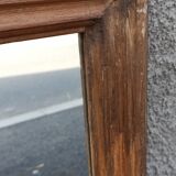 Rectangular mirror in old wood