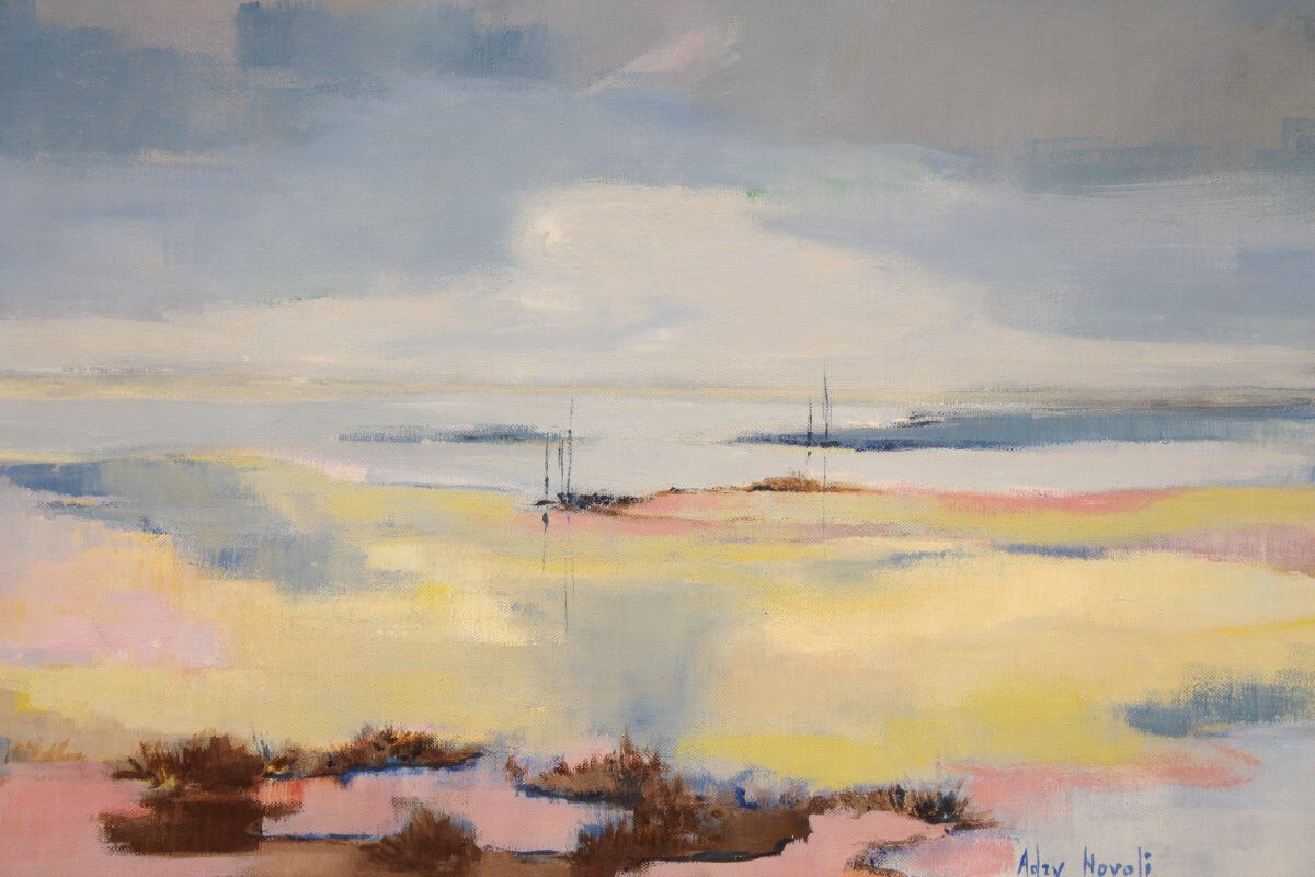 Oil painting on canvas "Evening Depth" by Adry Novoli