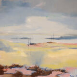 Oil painting on canvas "Evening Depth" by Adry Novoli