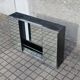 Vintage mirror cabinet in wood and chrome metal - backlit dressing table shelf 1950-1960