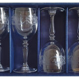 6 vintage crystal glasses from Arques model Dampierre