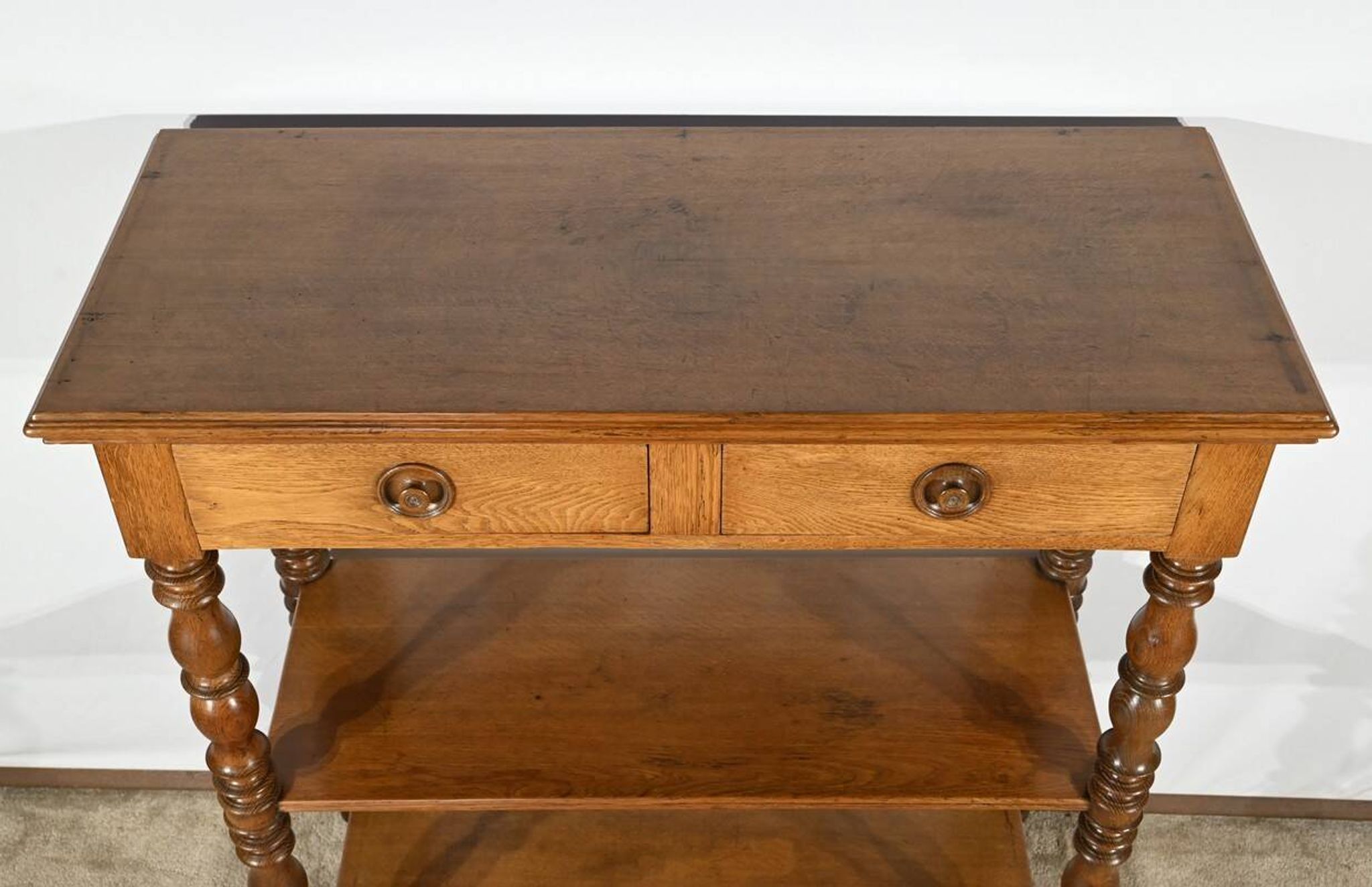 Sideboard at waist height, oak console, Louis Philippe style, 2nd part of the 19th century.